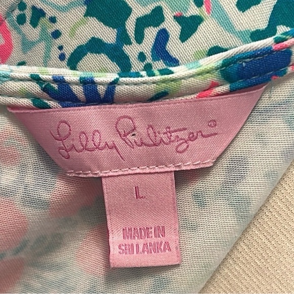 Lilly Pulitzer Sleeveless Serene Blue Gypsea Koi Fish Tunic Womens size Large - Picture 4 of 13